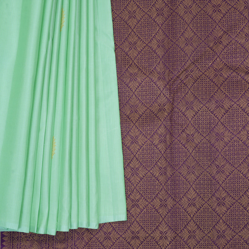 Hayagrivas Handloom Pastel Green Kanjivaram Silk Saree KBF841H1-3