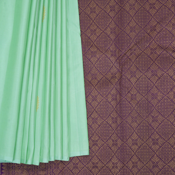 Hayagrivas Handloom Pastel Green Kanjivaram Silk Saree KBF841H1-3