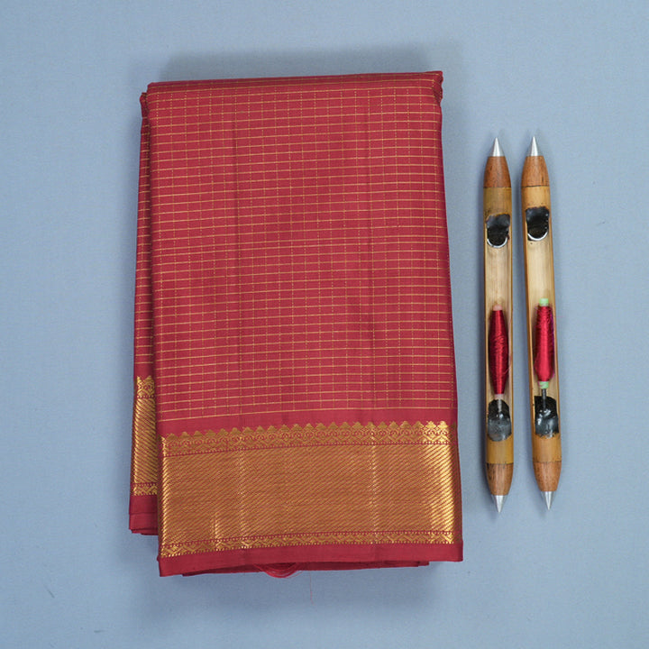 Hayagrivas Handloom Maroon Kanjivaram Silk Saree KBF851H4-1