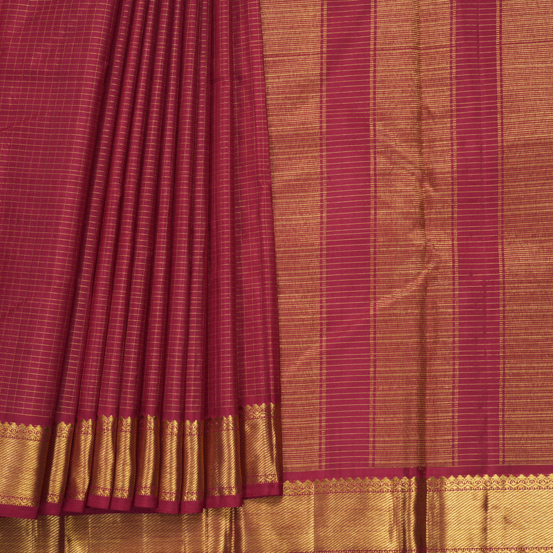 Hayagrivas Handloom Maroon Kanjivaram Silk Saree KBF851H4-1