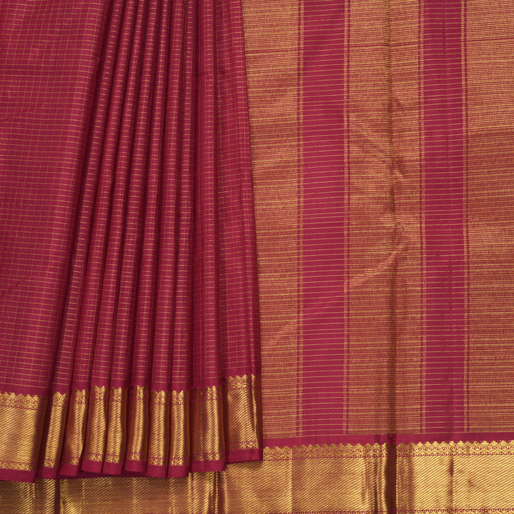Hayagrivas Handloom Maroon Kanjivaram Silk Saree KBF851H4-1