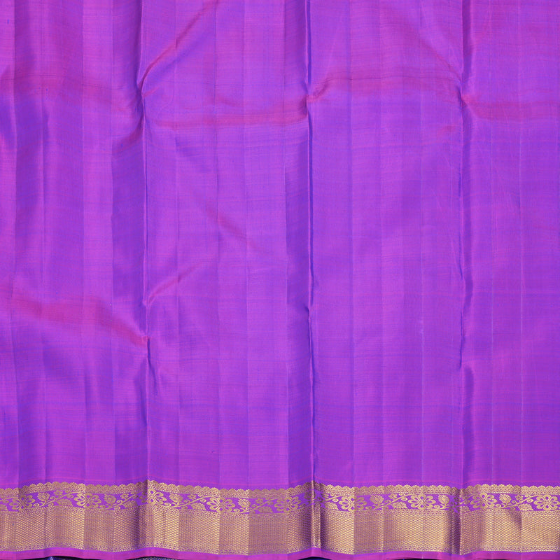 Hayagrivas Handloom Purplish-Blue Kanjivaram Silk Saree KBF851H5-1