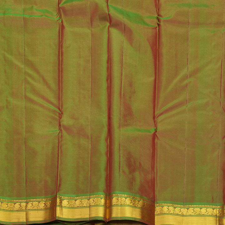 Hayagrivas Handloom Magenta Kanjivaram Silk Saree with Manthalir Green Border KBF852H1-30