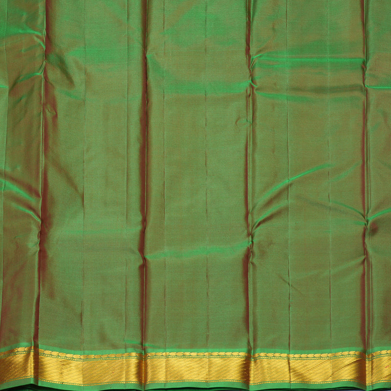 Hayagrivas Handloom Maroon Kanjivaram Silk Saree with Manthalir Green Border KBF852H1-32