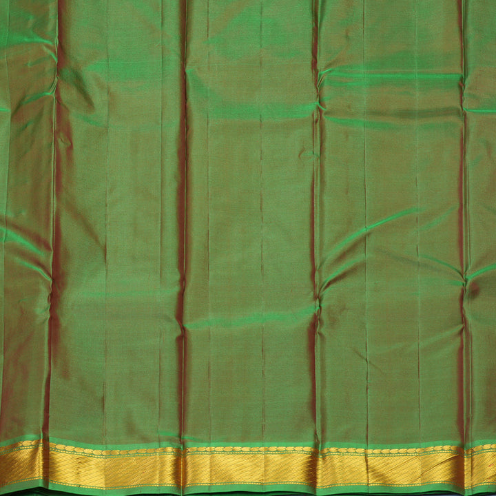 Hayagrivas Handloom Maroon Kanjivaram Silk Saree with Manthalir Green Border KBF852H1-32