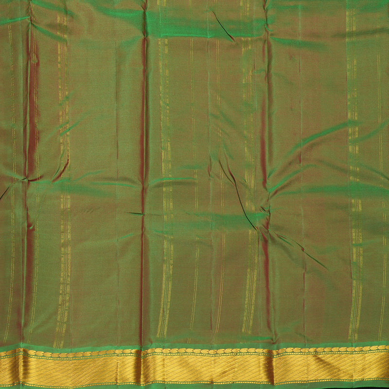 Hayagrivas Handloom Maroon Kanjivaram Silk Saree with Manthalir Green Border KBF852H1-32