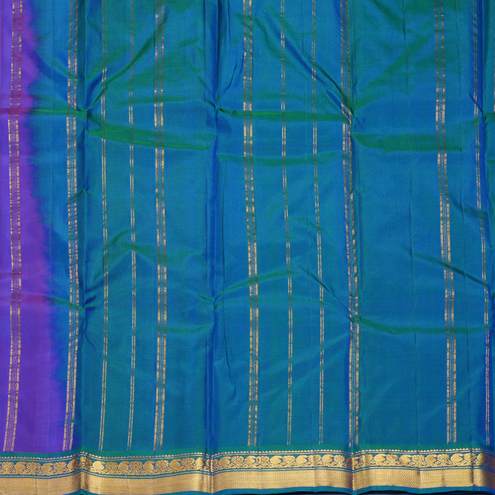 Hayagrivas Handloom Purple Kanjivaram Silk Saree with Mayilkazhuthu Border KBF852H1-33
