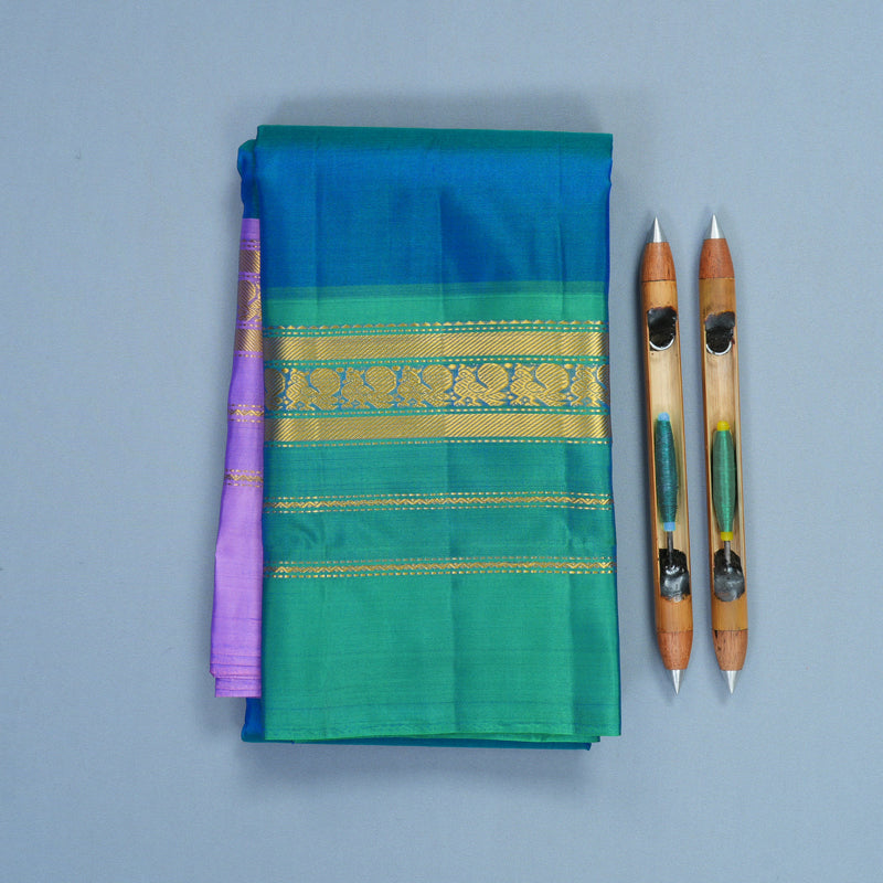 Hayagrivas Handloom Mayilkazhuthu Kanjivaram Silk Saree with Ganga Jamuna Border KBF852H2-11