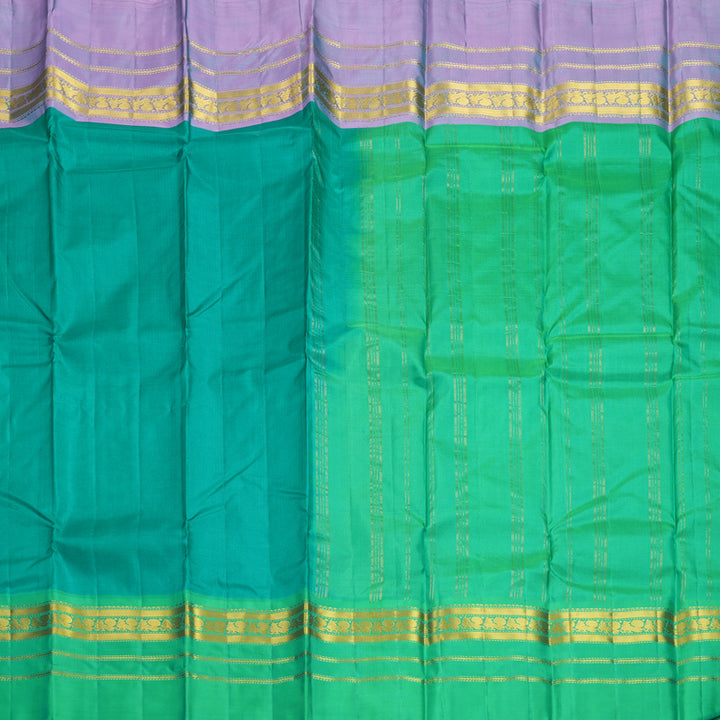 Hayagrivas Handloom Sea Green Kanjivaram Silk Saree with Ganga Jamuna Border KBF852H2-13