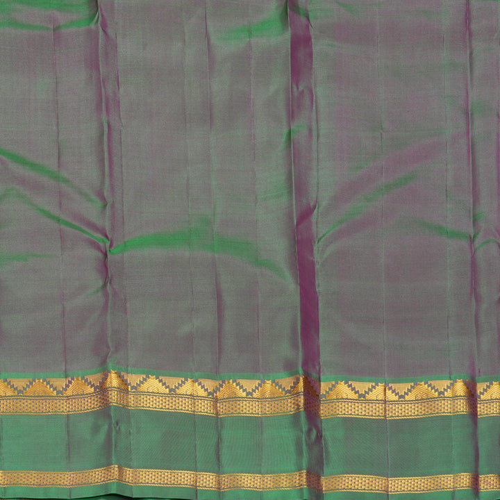 Hayagrivas Handloom Vadamalli Purple Kanjivaram Silk Saree with Manthalir Green Border KBF852H2-4