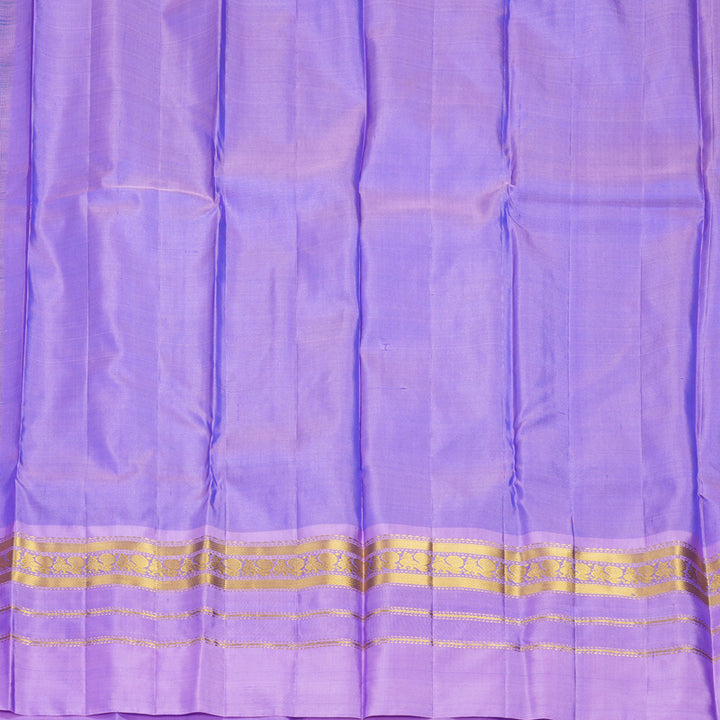 Hayagrivas Handloom Blue-Green Kanjivaram Silk Saree with Ganga Jamuna Border KBF852H2-9