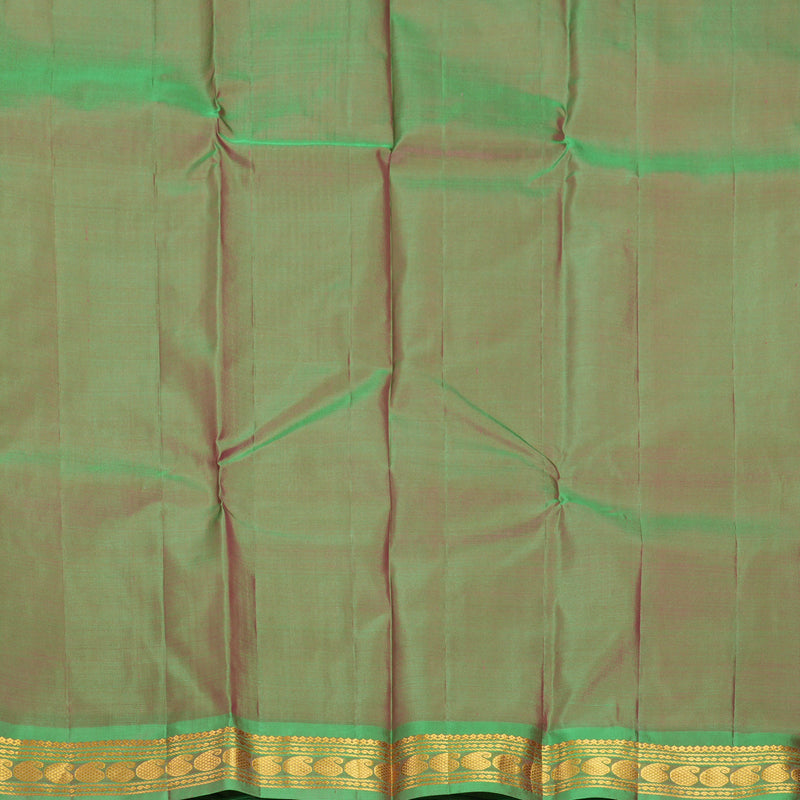 Hayagrivas Handloom Pink Kanjivaram Silk Saree with Manthalir Green Border KBF852H3-9