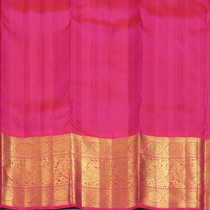Hayagrivas Handloom Purple Kanjivaram Silk Saree with Rani Pink Border KBF855H2-2