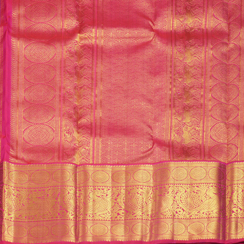 Hayagrivas Handloom Purple Kanjivaram Silk Saree with Rani Pink Border KBF855H2-2