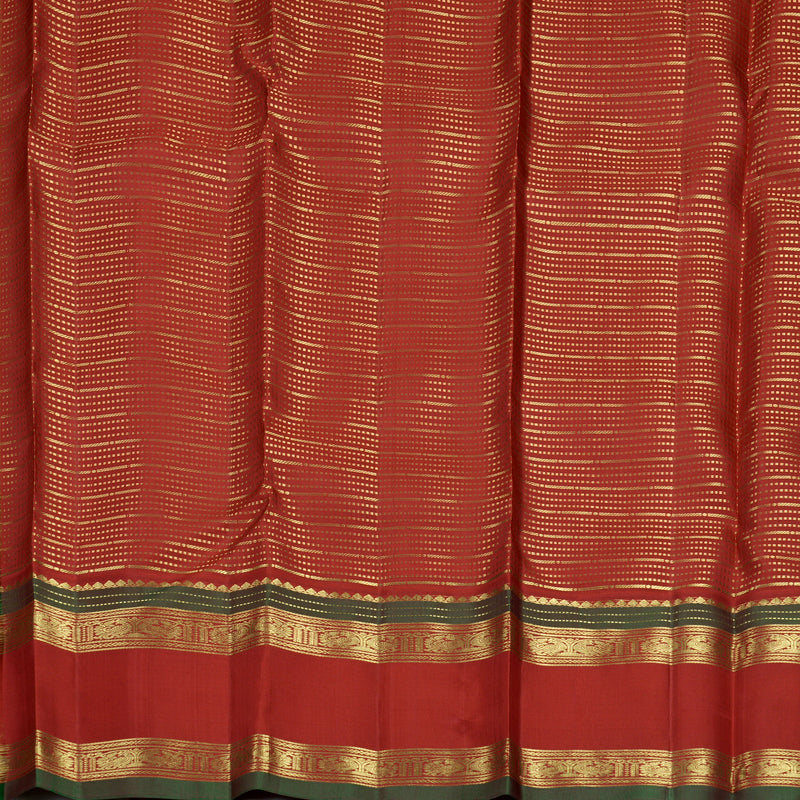 Hayagrivas Handloom Parrot Green Kanjivaram Silk Saree with Ganga Jamuna Border KBF855H3-2