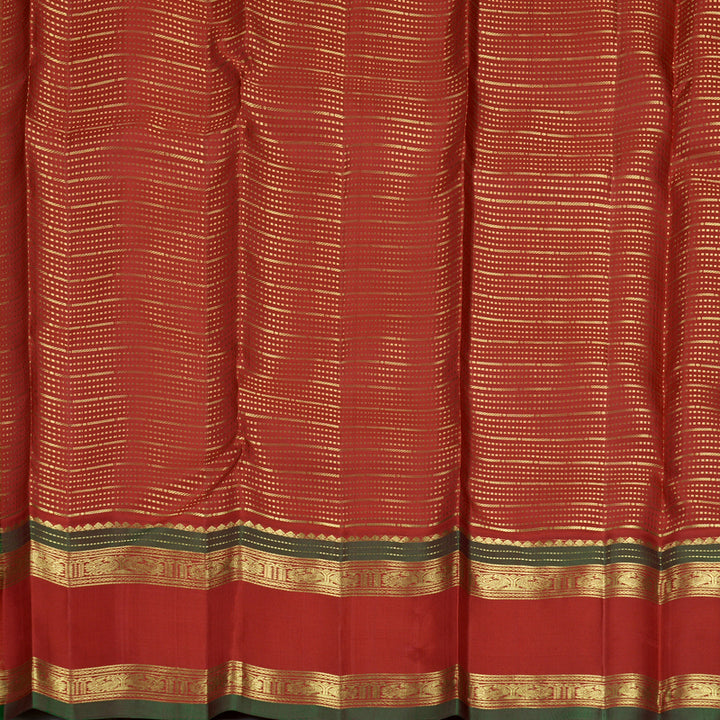 Hayagrivas Handloom Parrot Green Kanjivaram Silk Saree with Ganga Jamuna Border KBF855H3-2