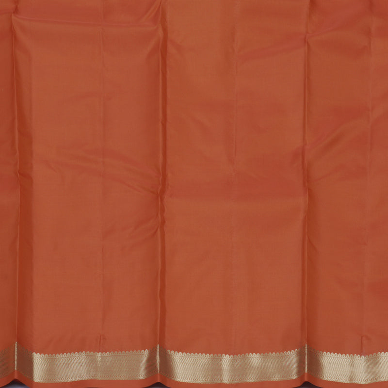 Hayagrivas Handloom Orange Kanjivaram Silk Saree KBF856H1-1