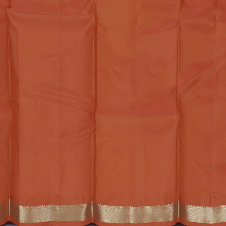 Hayagrivas Handloom Orange Kanjivaram Silk Saree KBF856H1-1