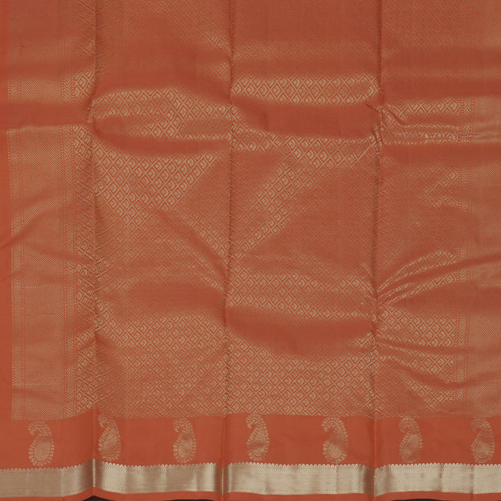 Hayagrivas Handloom Orange Kanjivaram Silk Saree KBF856H1-1