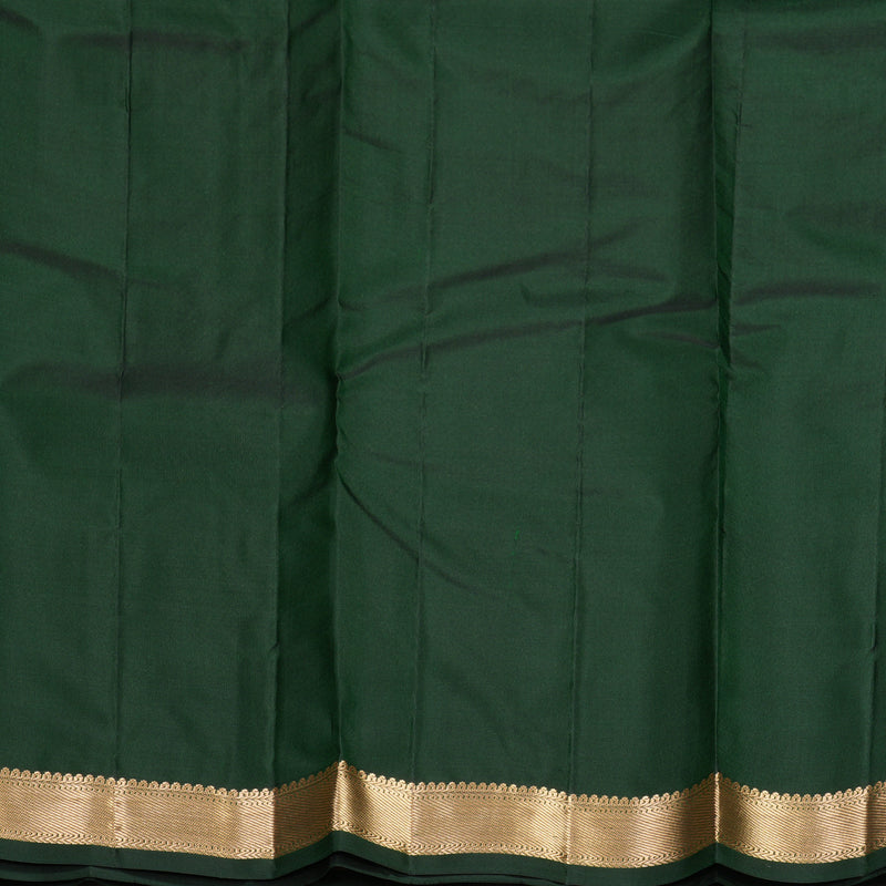 Hayagrivas Handloom Bottle Green Kanjivaram Silk Saree KBF856H1-4