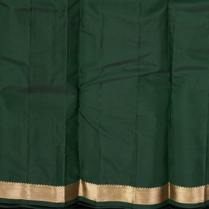 Hayagrivas Handloom Bottle Green Kanjivaram Silk Saree KBF856H1-4