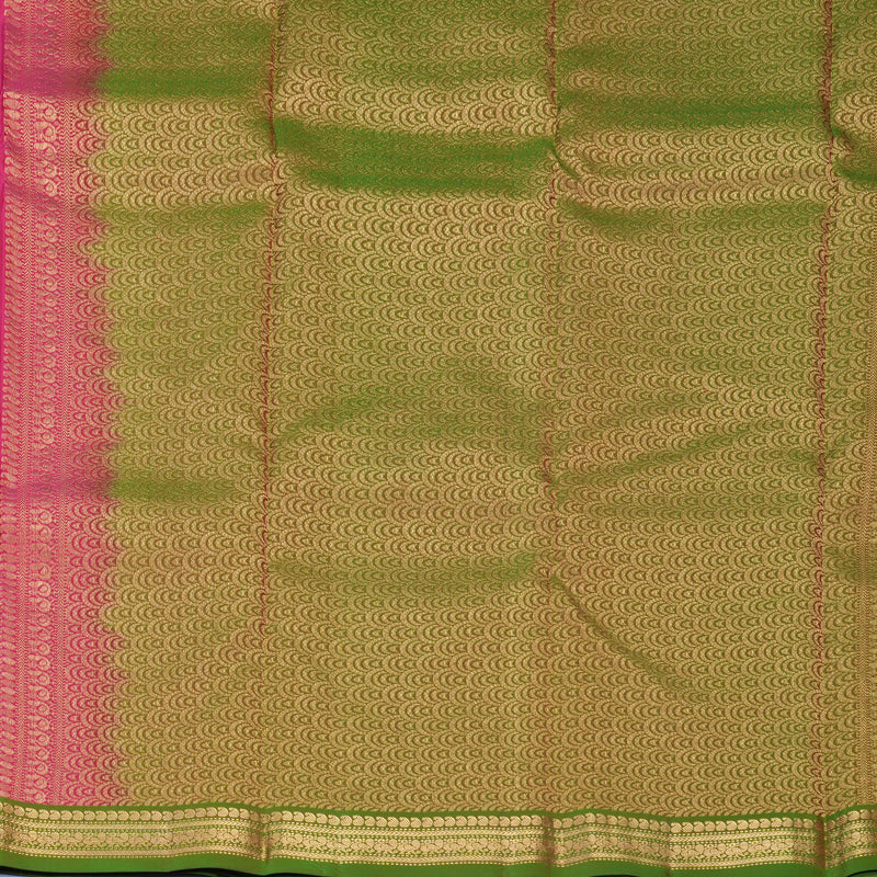 Hayagrivas Handloom Pink Kanjivaram Silk Saree with Manthalir Border KBF856H23-1