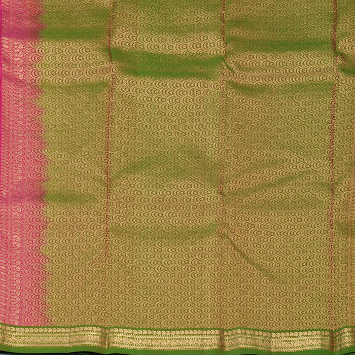 Hayagrivas Handloom Pink Kanjivaram Silk Saree with Manthalir Border KBF856H23-1