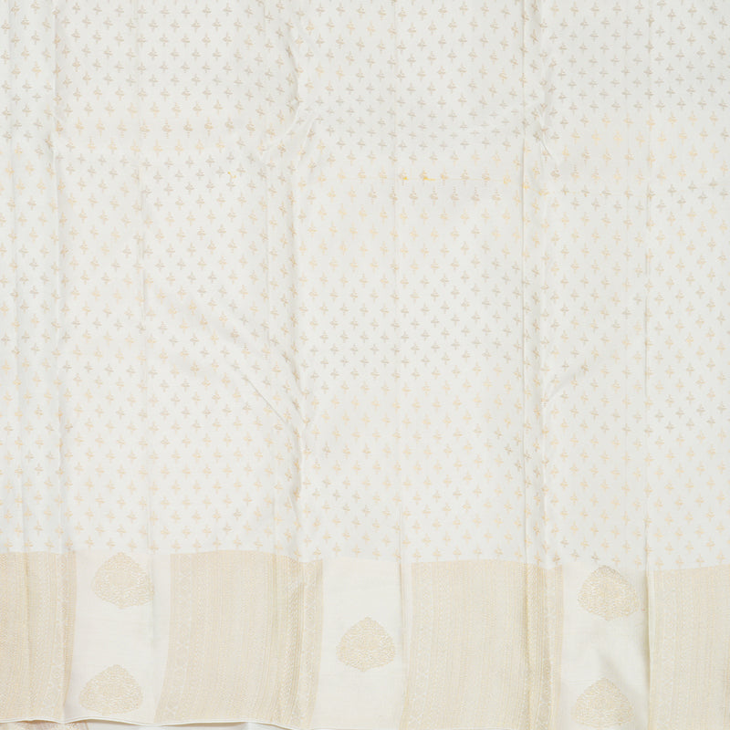 Hayagrivas Handloom Yellow Kanjivaram Silk Saree with White Border KBF856H26-11
