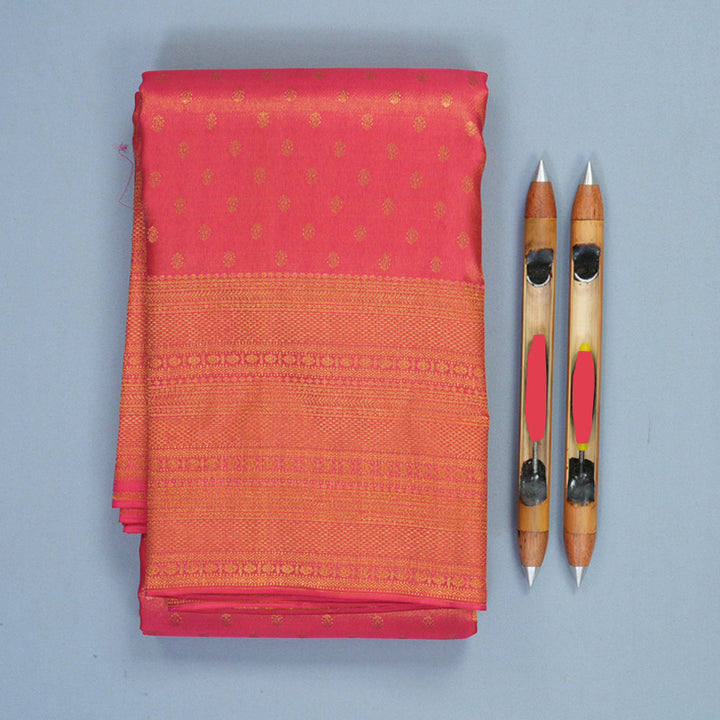 Hayagrivas Handloom Pink Kanjivaram Silk Saree KBF856H26-16