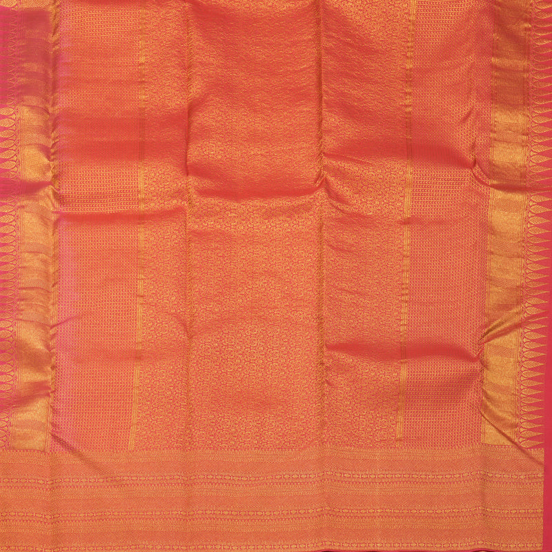 Hayagrivas Handloom Pink Kanjivaram Silk Saree KBF856H26-16