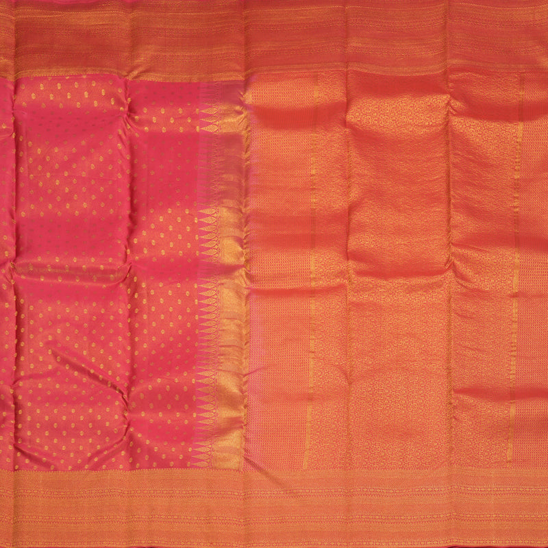 Hayagrivas Handloom Pink Kanjivaram Silk Saree KBF856H26-16