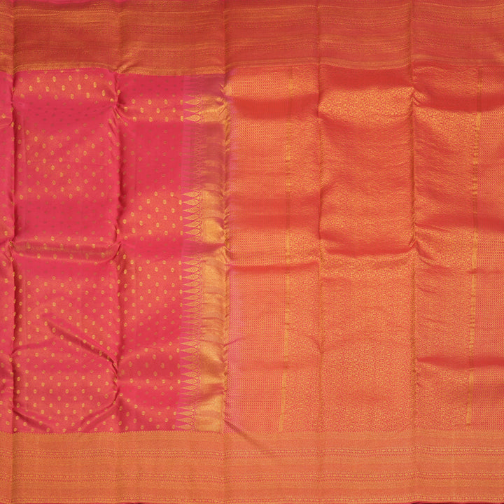 Hayagrivas Handloom Pink Kanjivaram Silk Saree KBF856H26-16