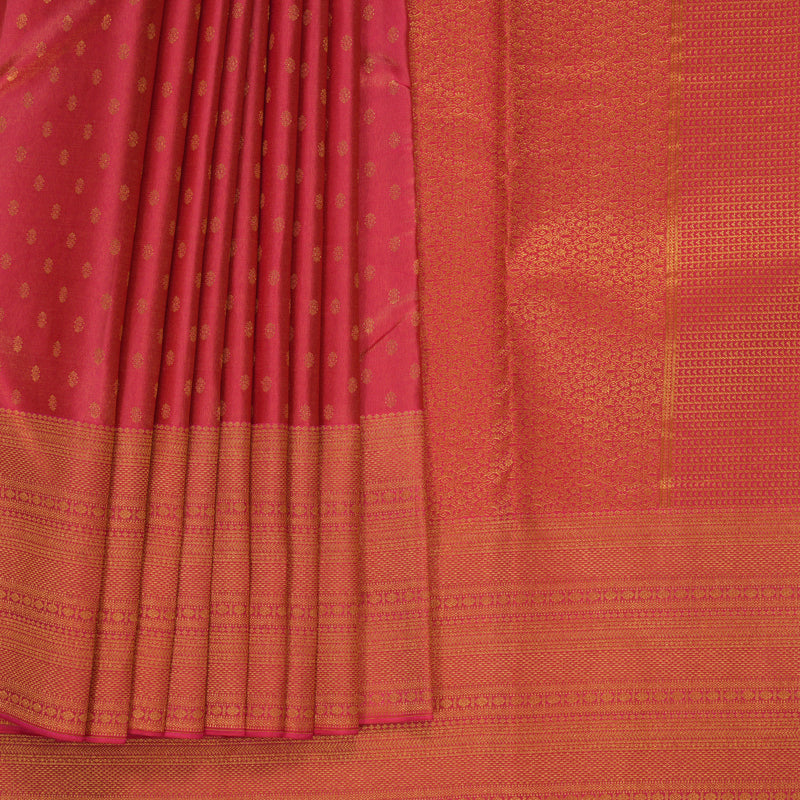 Hayagrivas Handloom Pink Kanjivaram Silk Saree KBF856H26-16