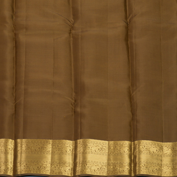 Hayagrivas Handloom Dry Mehandi Green Kanjivaram Silk Saree KBF858H19-3