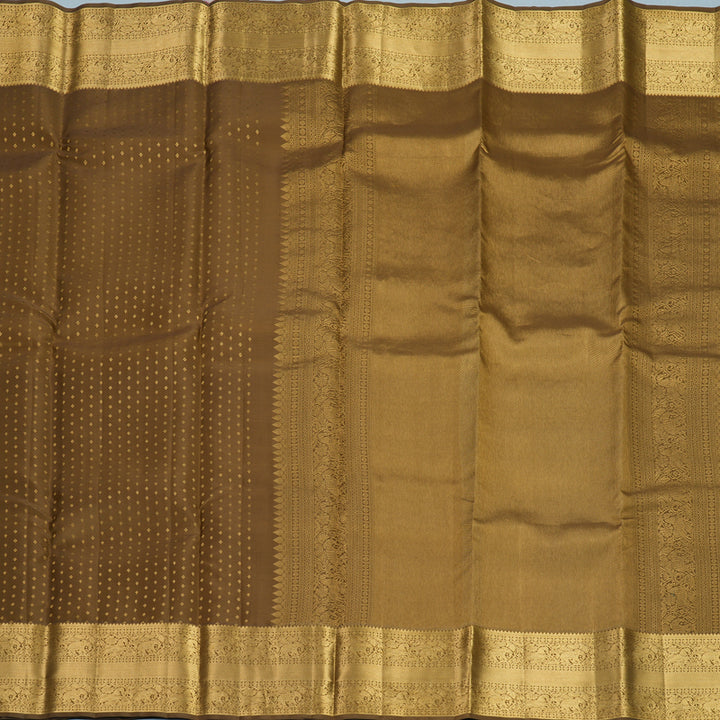 Hayagrivas Handloom Dry Mehandi Green Kanjivaram Silk Saree KBF858H19-3