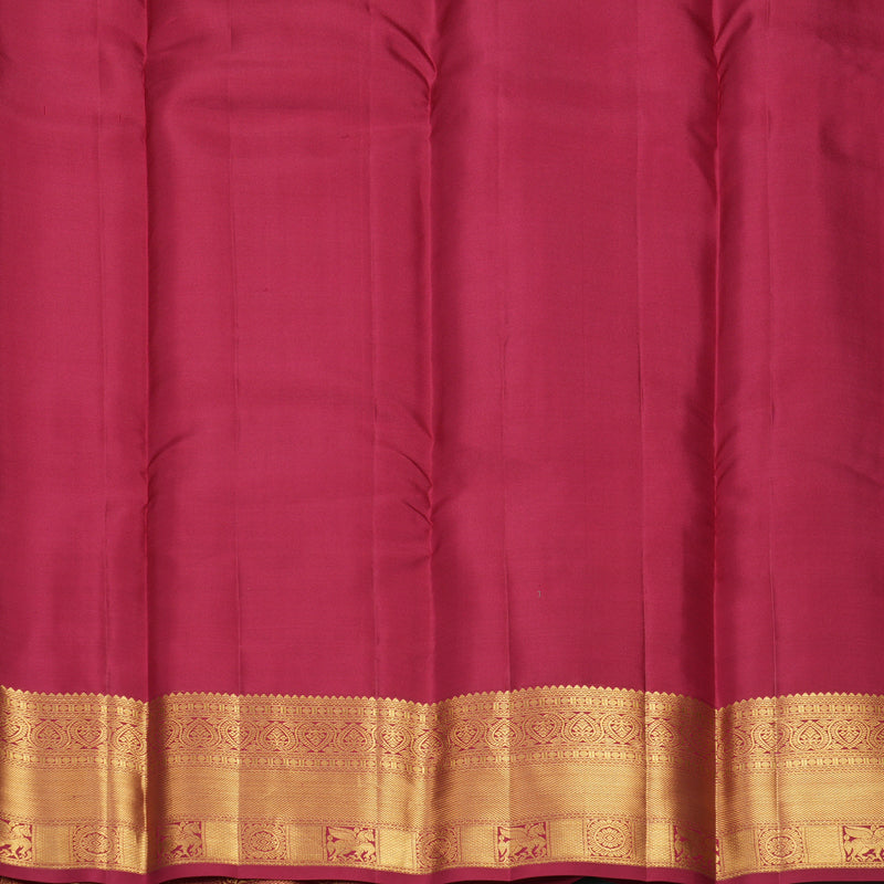Hayagrivas Handloom Pinkish-Maroon Kanjivaram Silk Saree KBF858H19-6