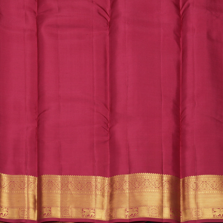 Hayagrivas Handloom Pinkish-Maroon Kanjivaram Silk Saree KBF858H19-6