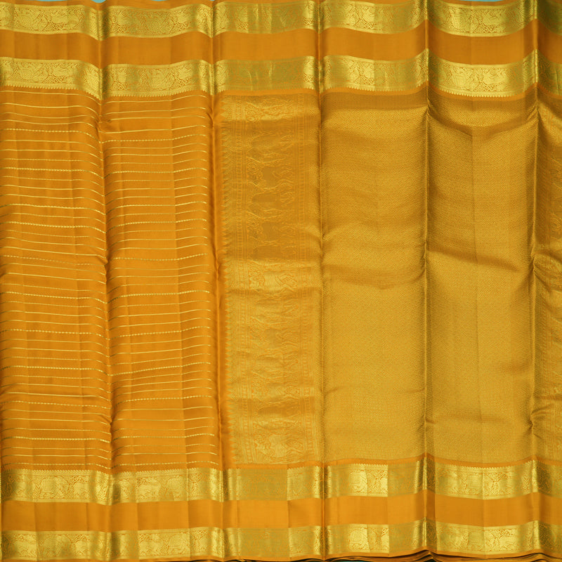 Hayagrivas Handloom Tumeric Yellow Kanjivaram Silk Saree KBF858H23-2