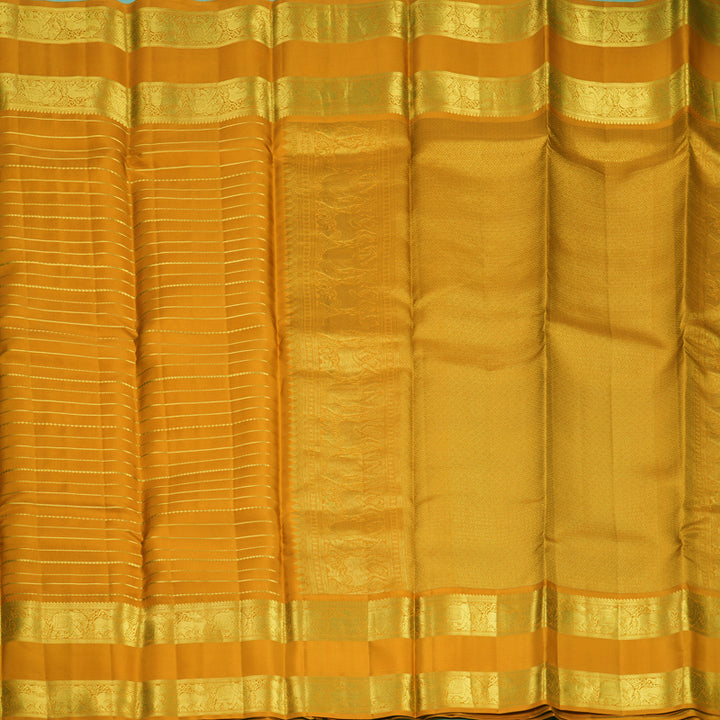 Hayagrivas Handloom Tumeric Yellow Kanjivaram Silk Saree KBF858H23-2