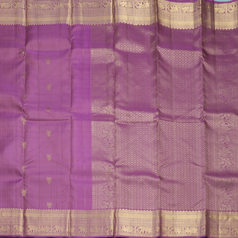 Hayagrivas Handloom Purple Kanjivaram Silk Saree KBF858H3-1