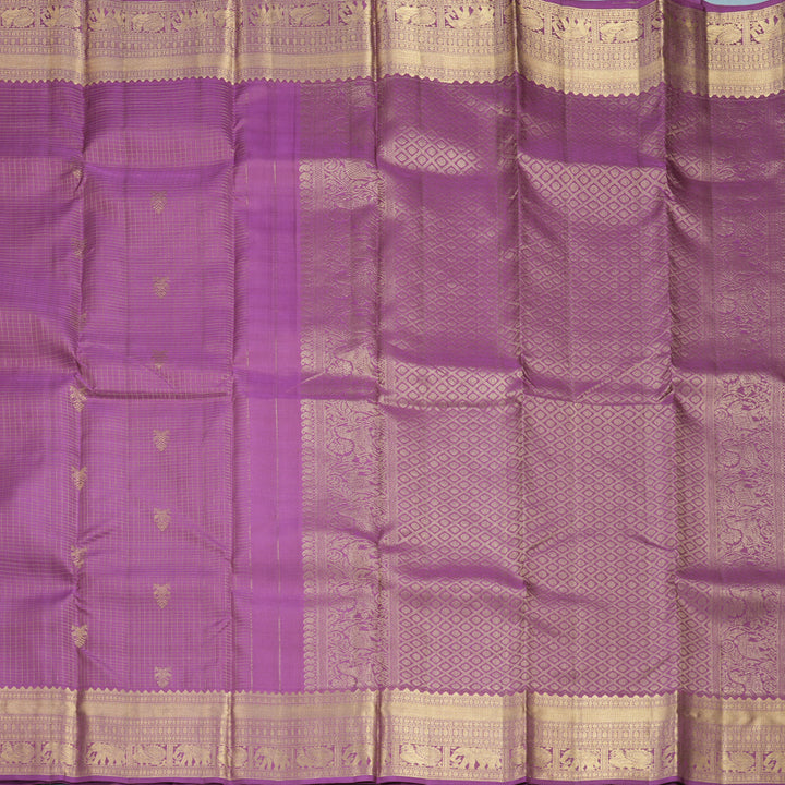 Hayagrivas Handloom Purple Kanjivaram Silk Saree KBF858H3-1