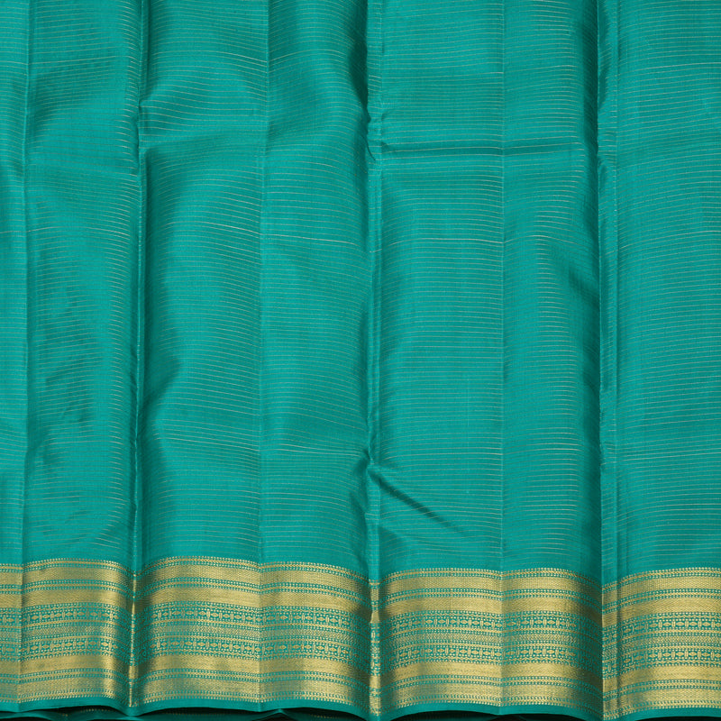 Hayagrivas Handloom Teal Green Kanjivaram Silk Saree KBF858H3-7