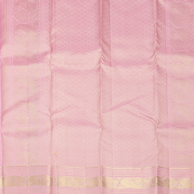 Hayagrivas Handloom Baby Pink Kanjivaram Silk Saree KBF859H2-1