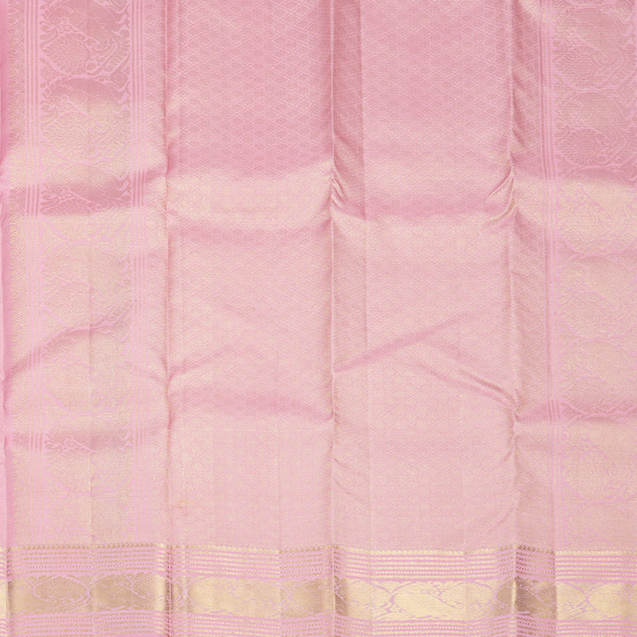 Hayagrivas Handloom Baby Pink Kanjivaram Silk Saree KBF859H2-1