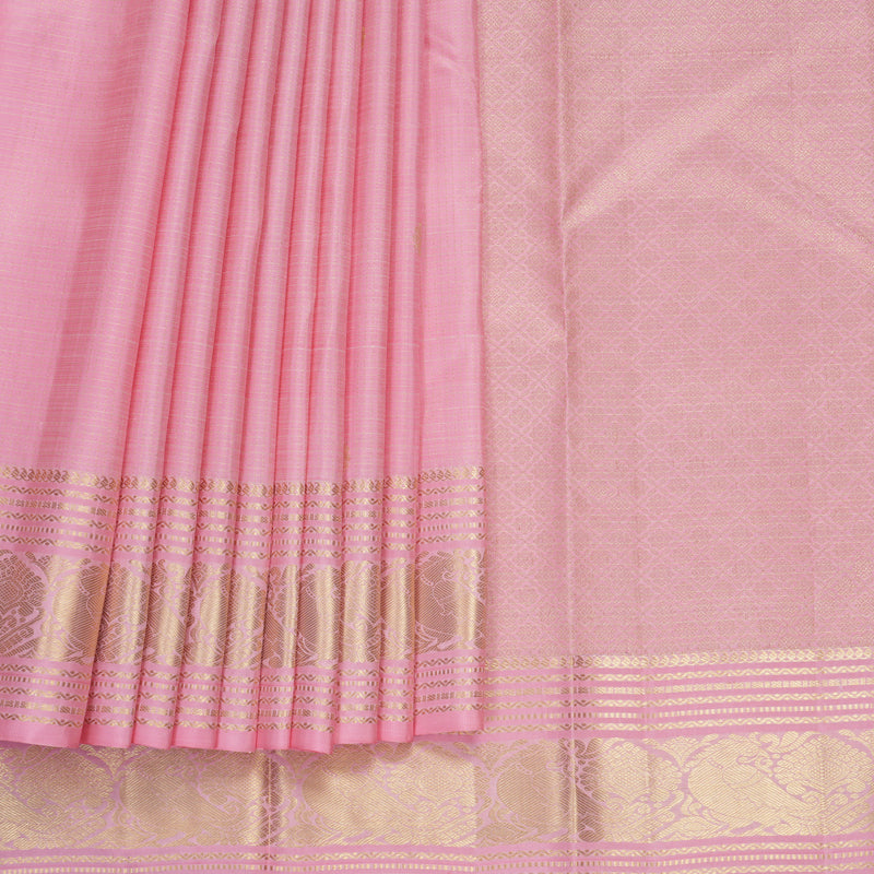 Hayagrivas Handloom Baby Pink Kanjivaram Silk Saree KBF859H2-1