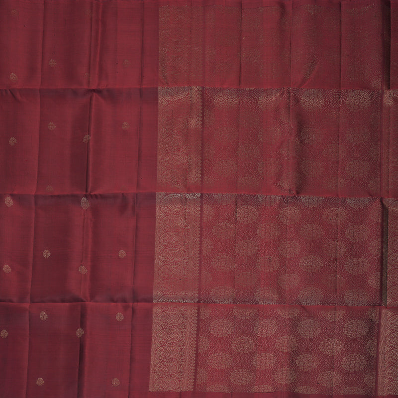 Hayagrivas Maroon Handloom Soft Silk Saree KBF863H1-1
