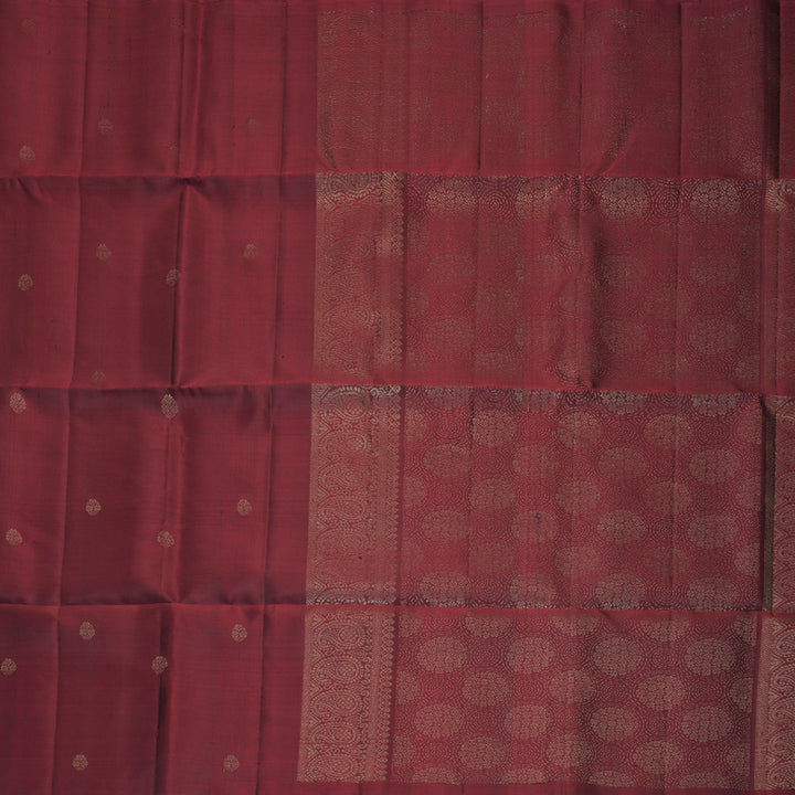 Hayagrivas Maroon Handloom Soft Silk Saree KBF863H1-1