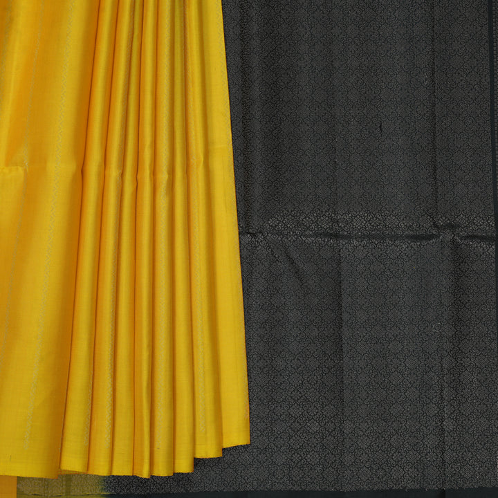 Hayagrivas Yellow Handloom Soft Silk Saree KBF863H1-5