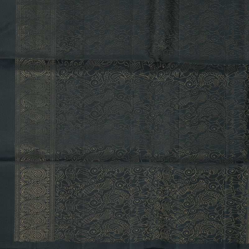 Hayagrivas Black Handloom Soft Silk Saree KBF863H1-6