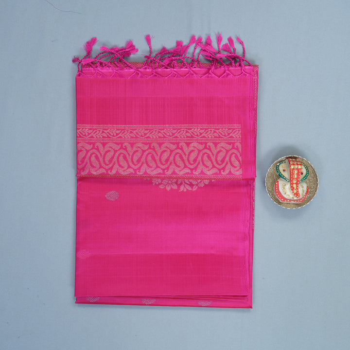 Hayagrivas Rani Pink Handloom Soft Silk Saree KBF863H2-1